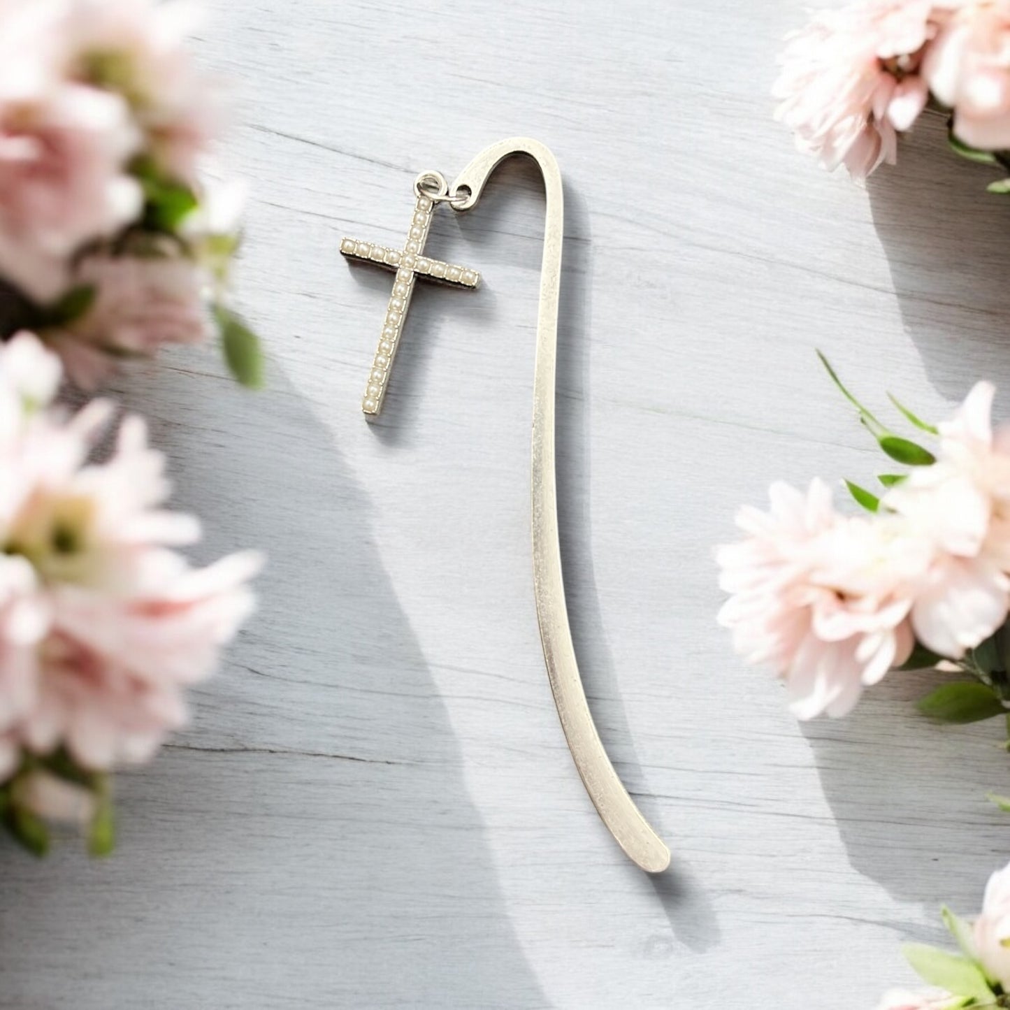 Bookmark-hook silver- cross