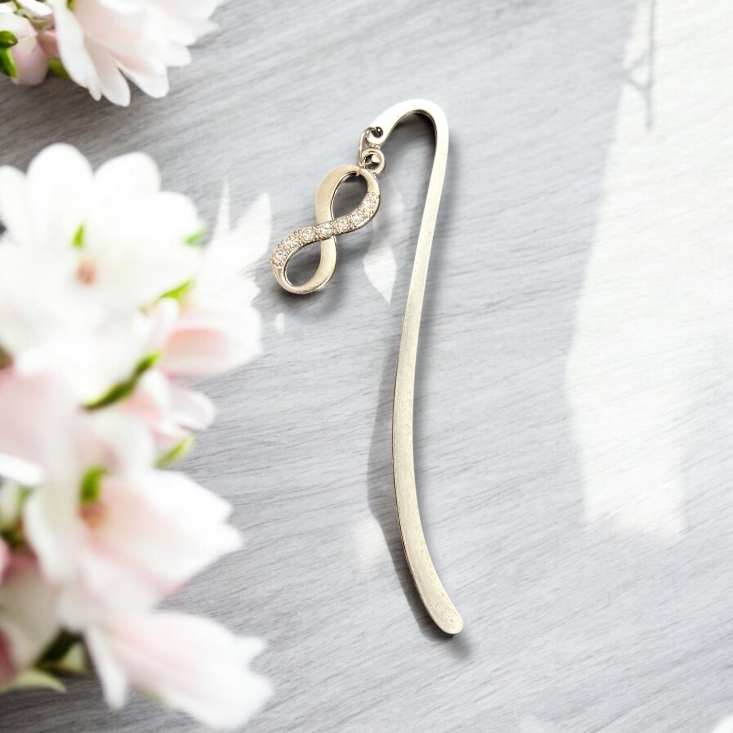 Bookmark-hook silver-infinite