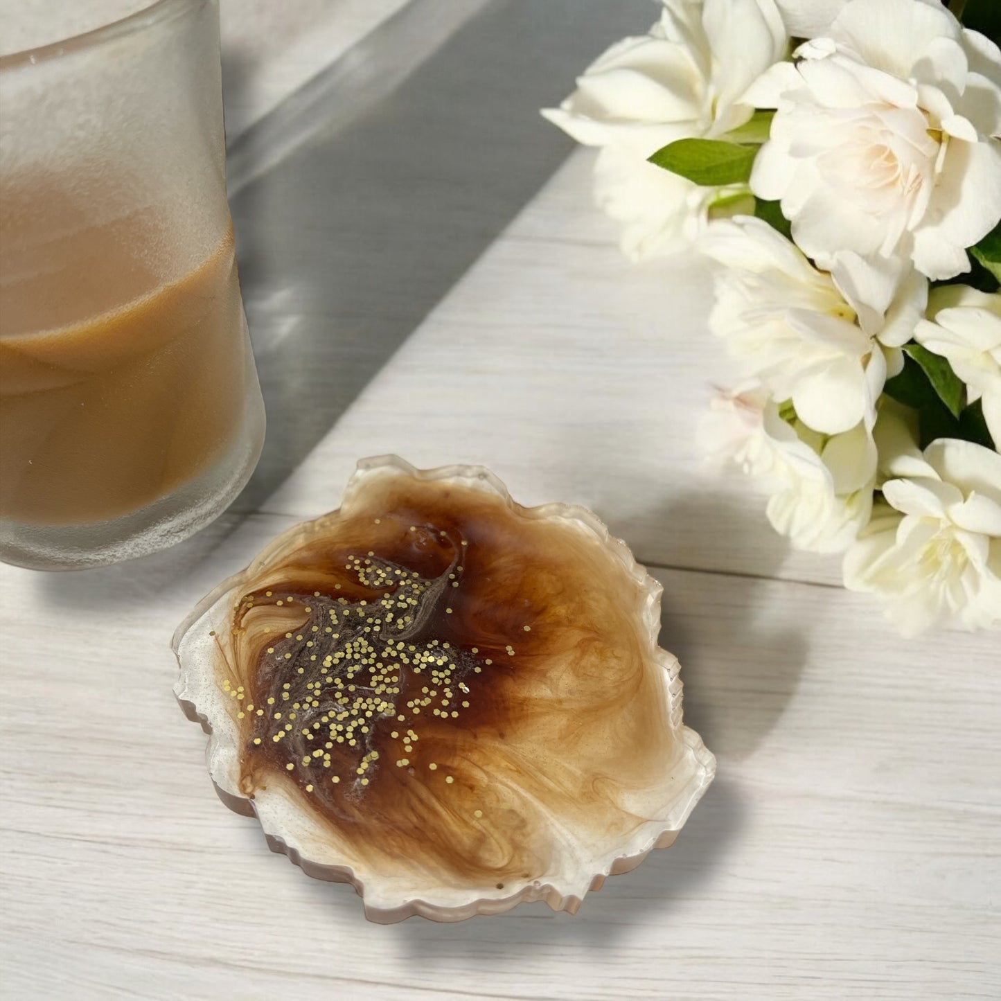 Resin Coaster- handmade-coffee