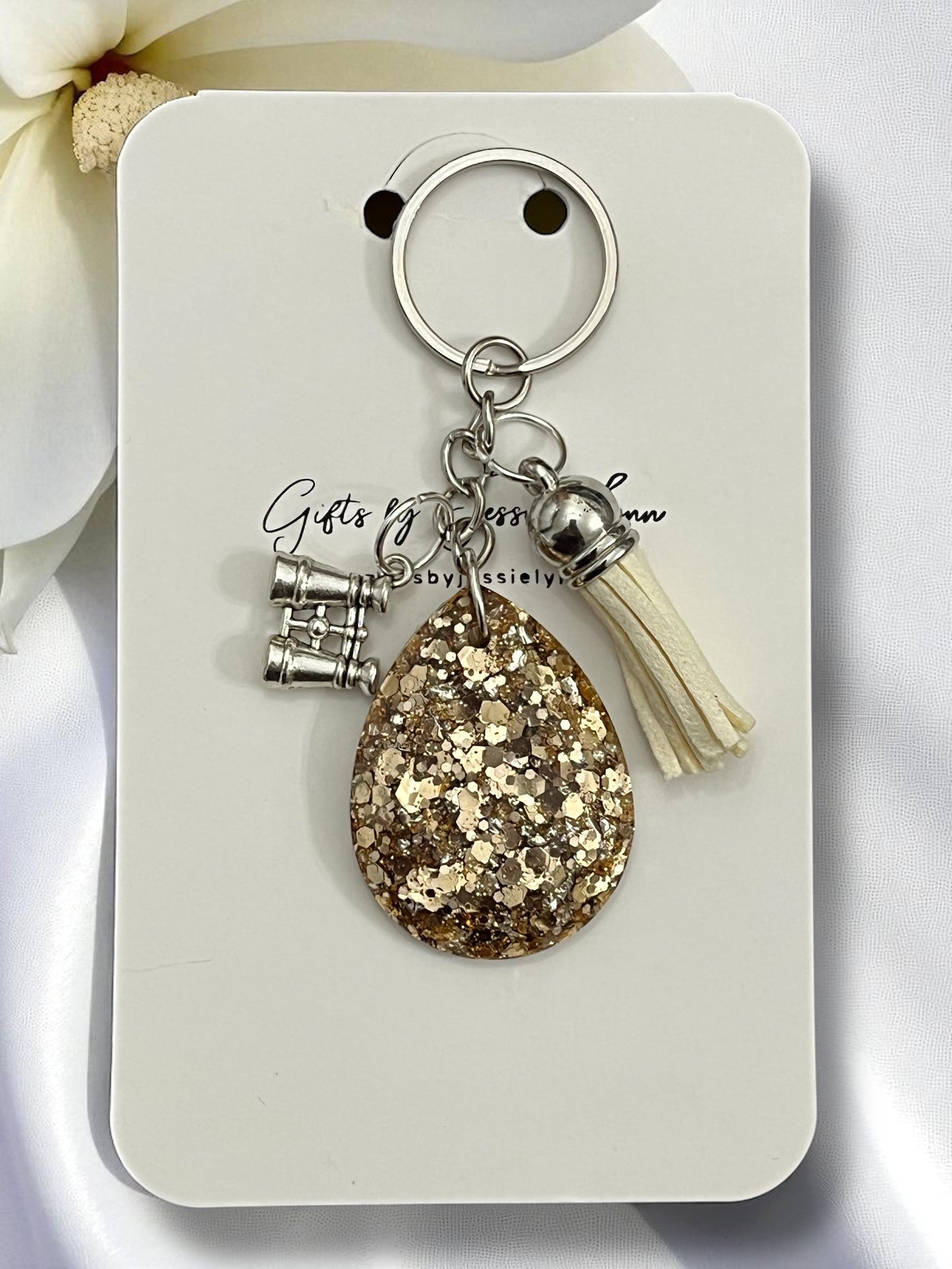 Keychain Handmade-Cafe Sparkle( follow your adventure)