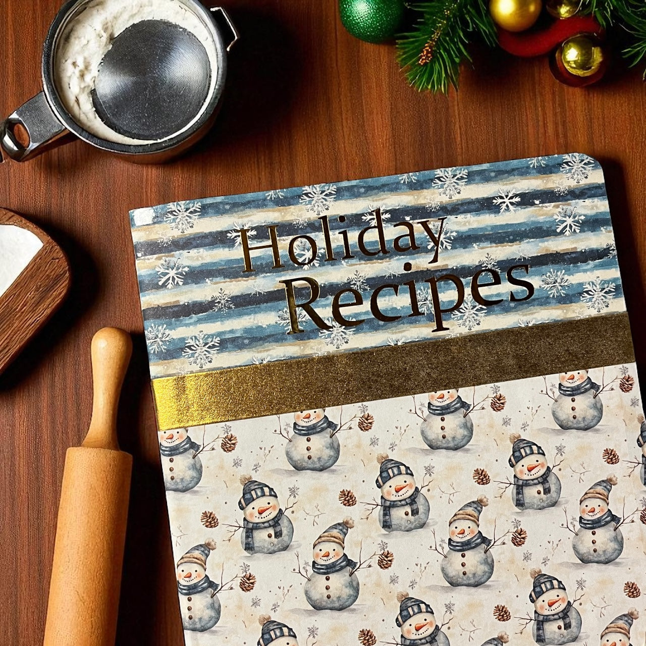Recipes: Family Favorites, Fillable Book to Write Your Own Recipes - Pink Gingerbread House