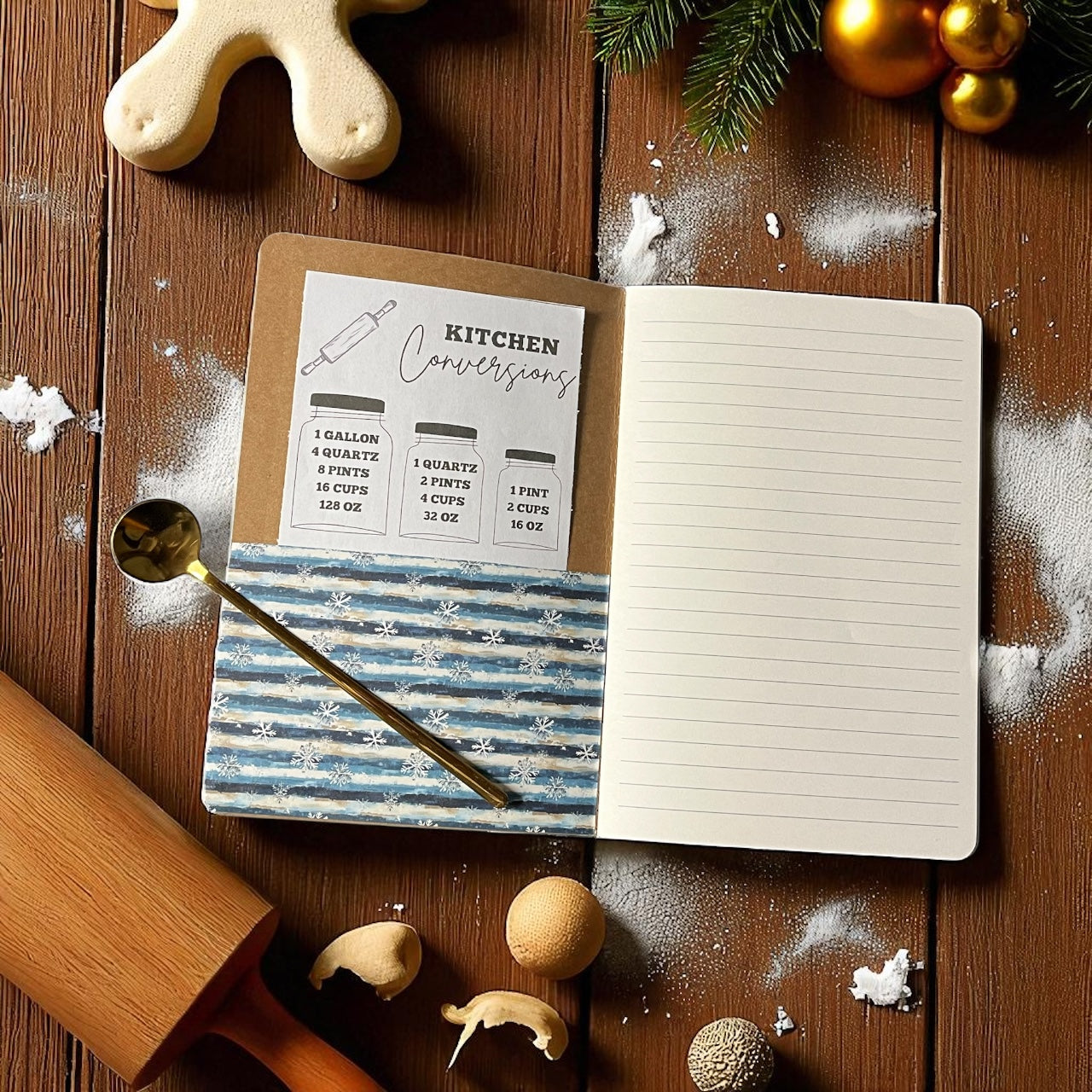 Recipes: Family Favorites, Fillable Book to Write Your Own Recipes - Pink Gingerbread House