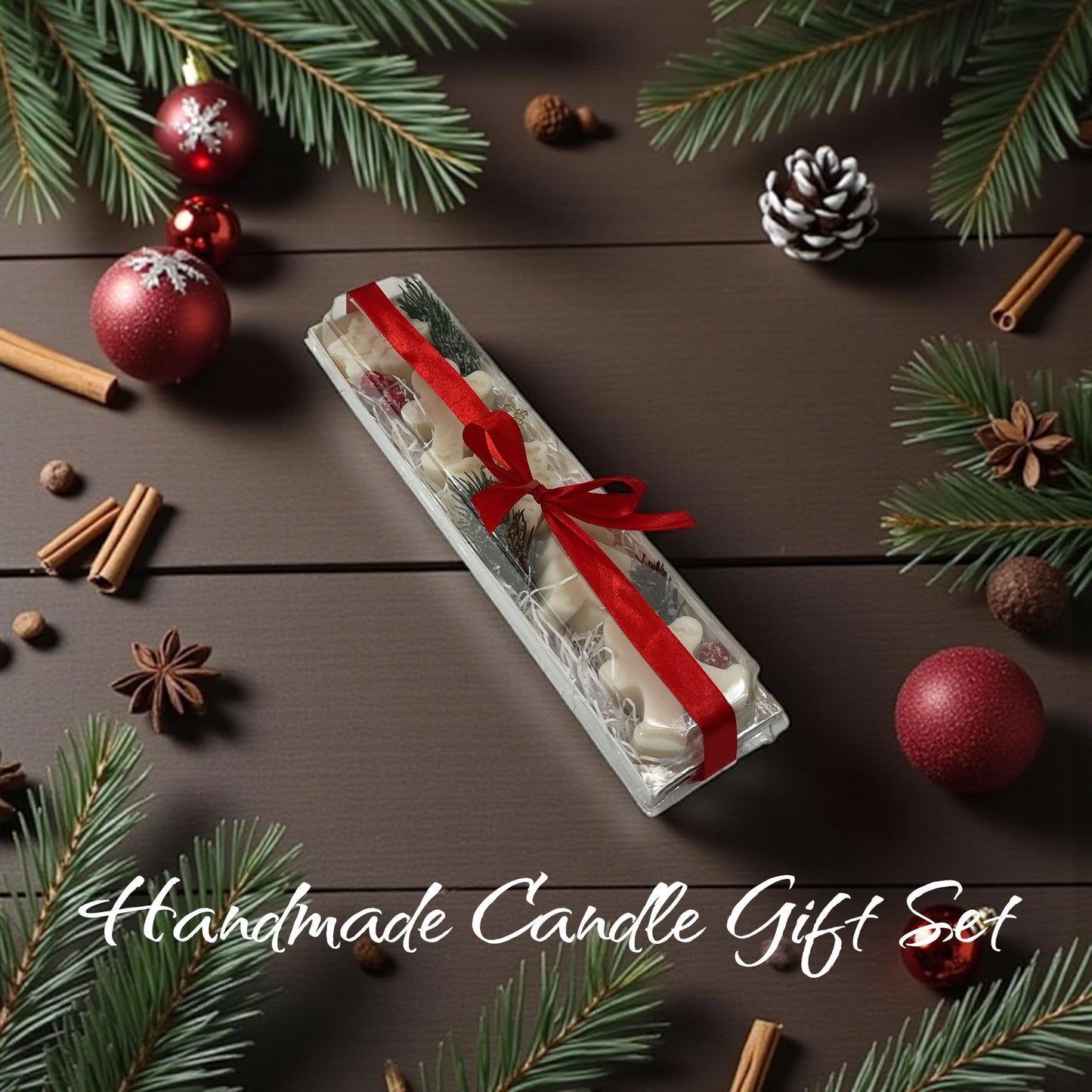Handmade Christmas Candles-Gift Set-Snowy Pine