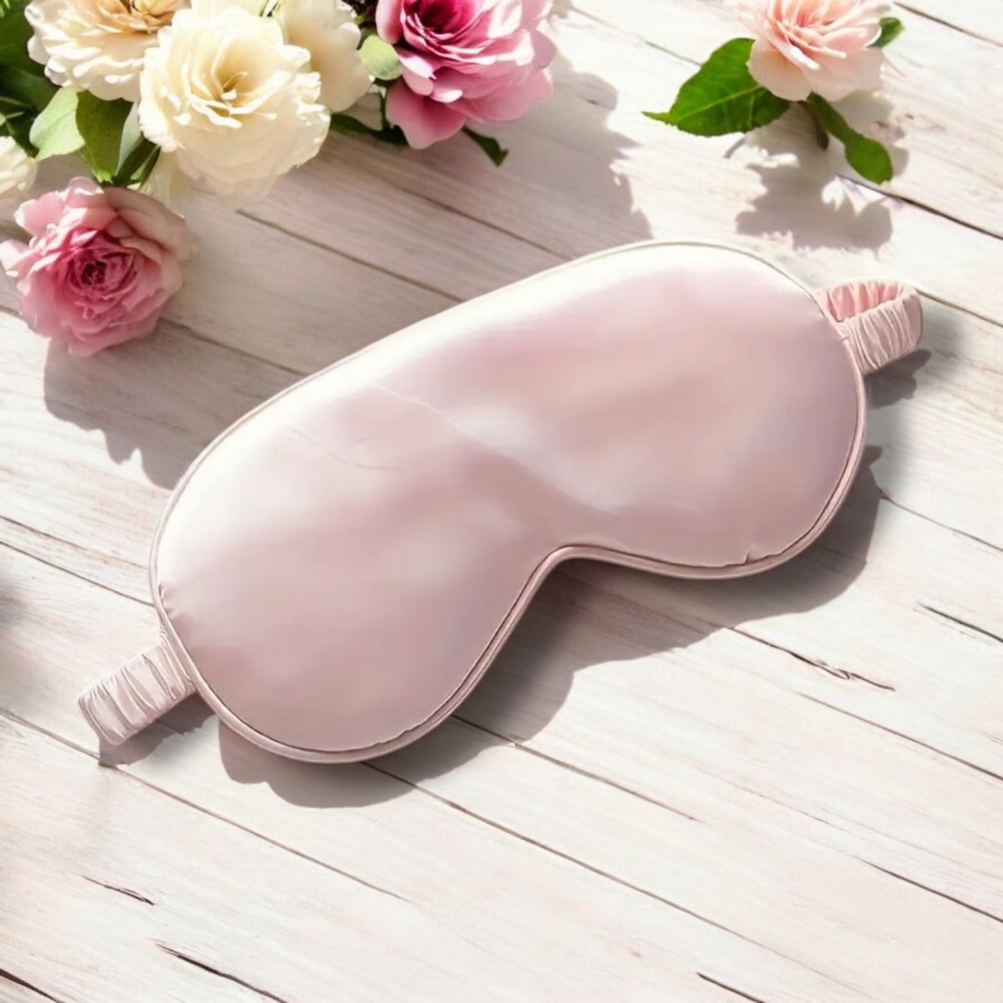 Satin eye mask - light pink