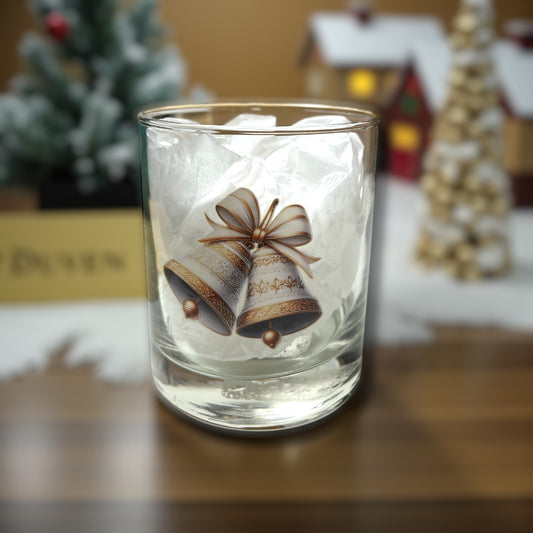 Christmas Cocktail Glass- Bells