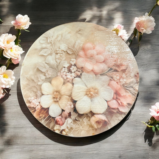 Coaster- vintage 3 peach flowers