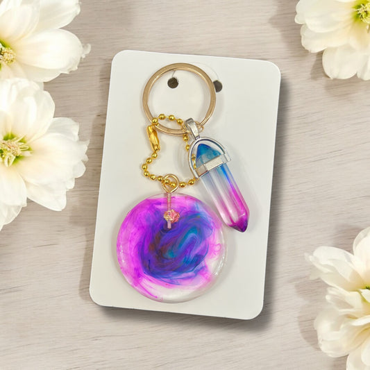 Keychain Accessory- pink & purple
