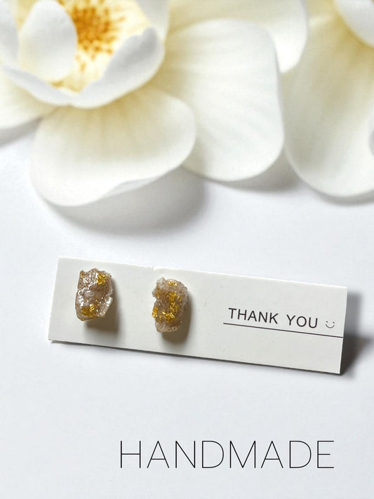 Druzy Stud Earrings- Golden