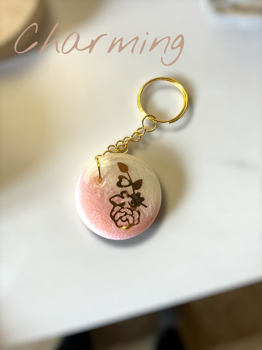 Keychain/planner hook/zipper pull- Charming