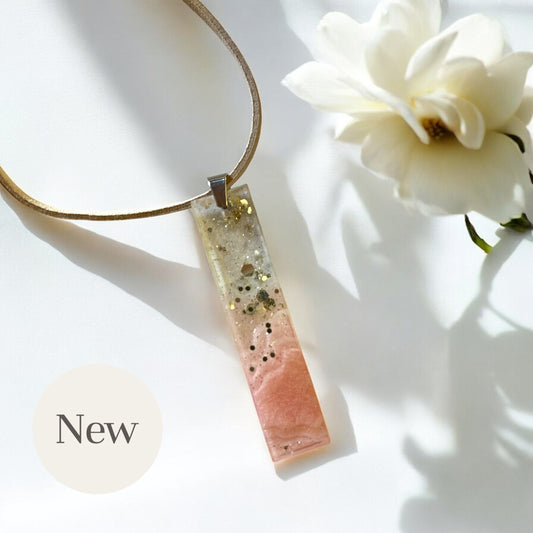 Pendant necklace-island rose- slim