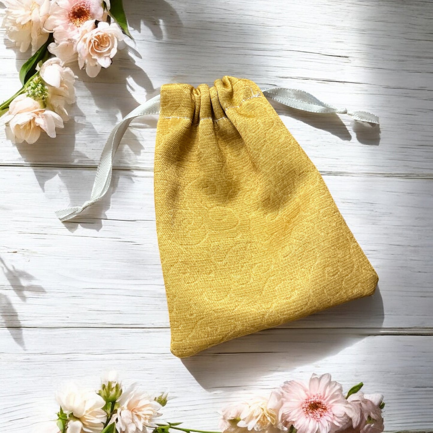 Handmade in Canada drawstring bag in windsor Ontario stones bag, jewelry drawstring bag, drawstring bag in windsor