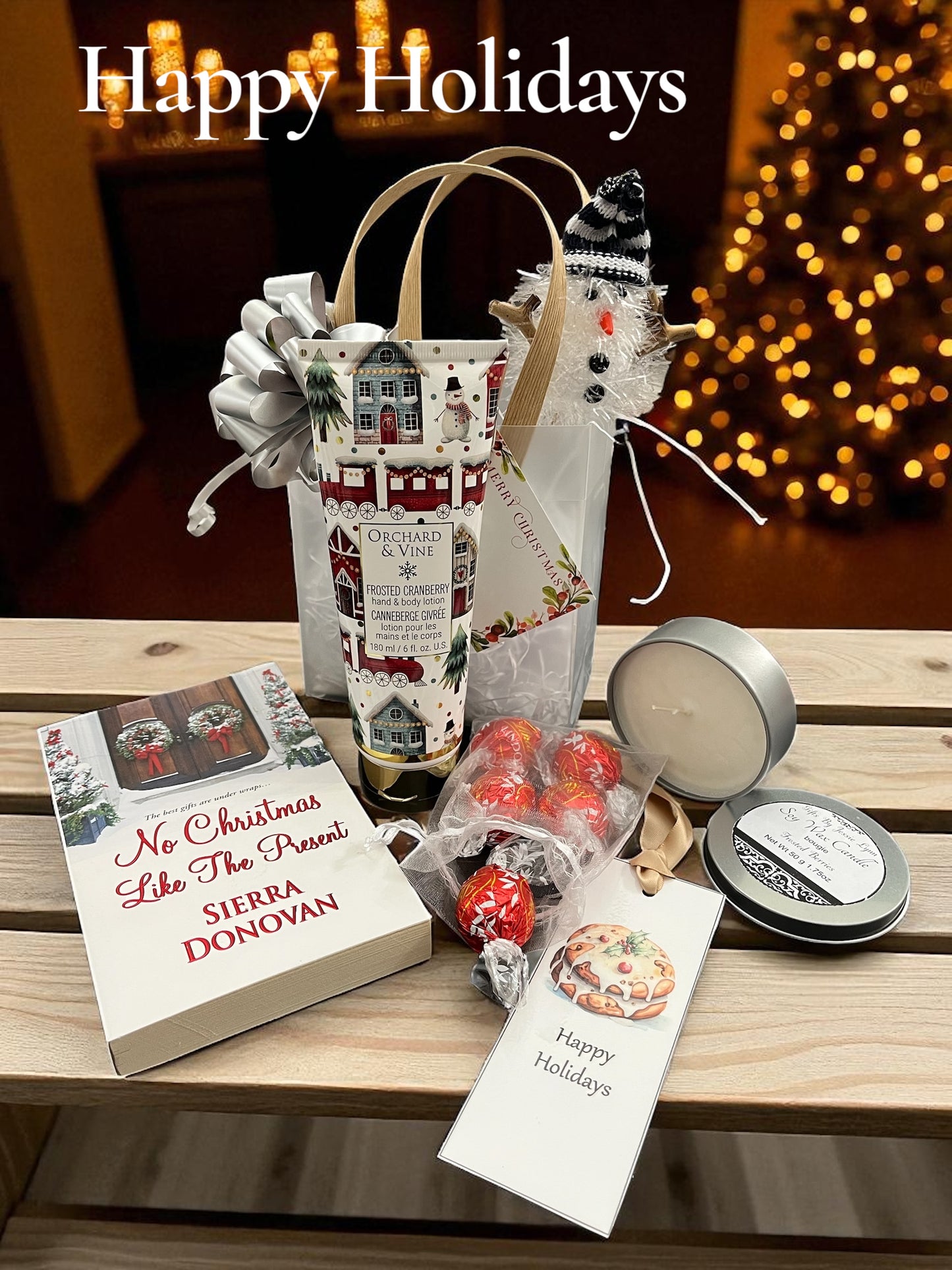 Holiday hug Christmas gift set made in Canada unique Christmas gift made in Windsor gift basket windsor Ontario Christmas gift baskets in windsor handmade gifts in windsor made in Canada book lover Christmas gift