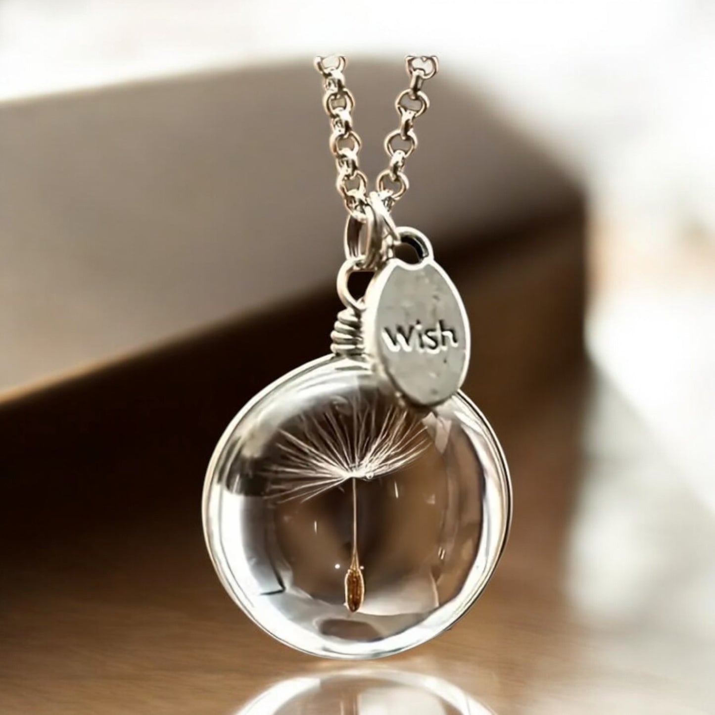 Necklace- make a wish Dandelion
