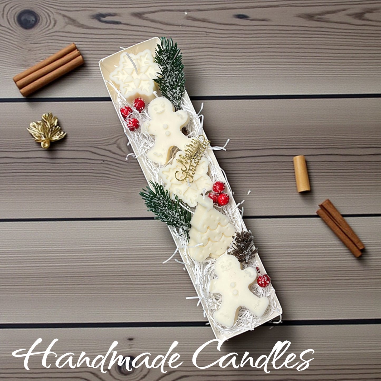 Handmade Christmas Candles-Gift Set-Snowy Pine