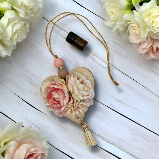 Essential oil Scented Hanging Air Freshener- pink cream petals
