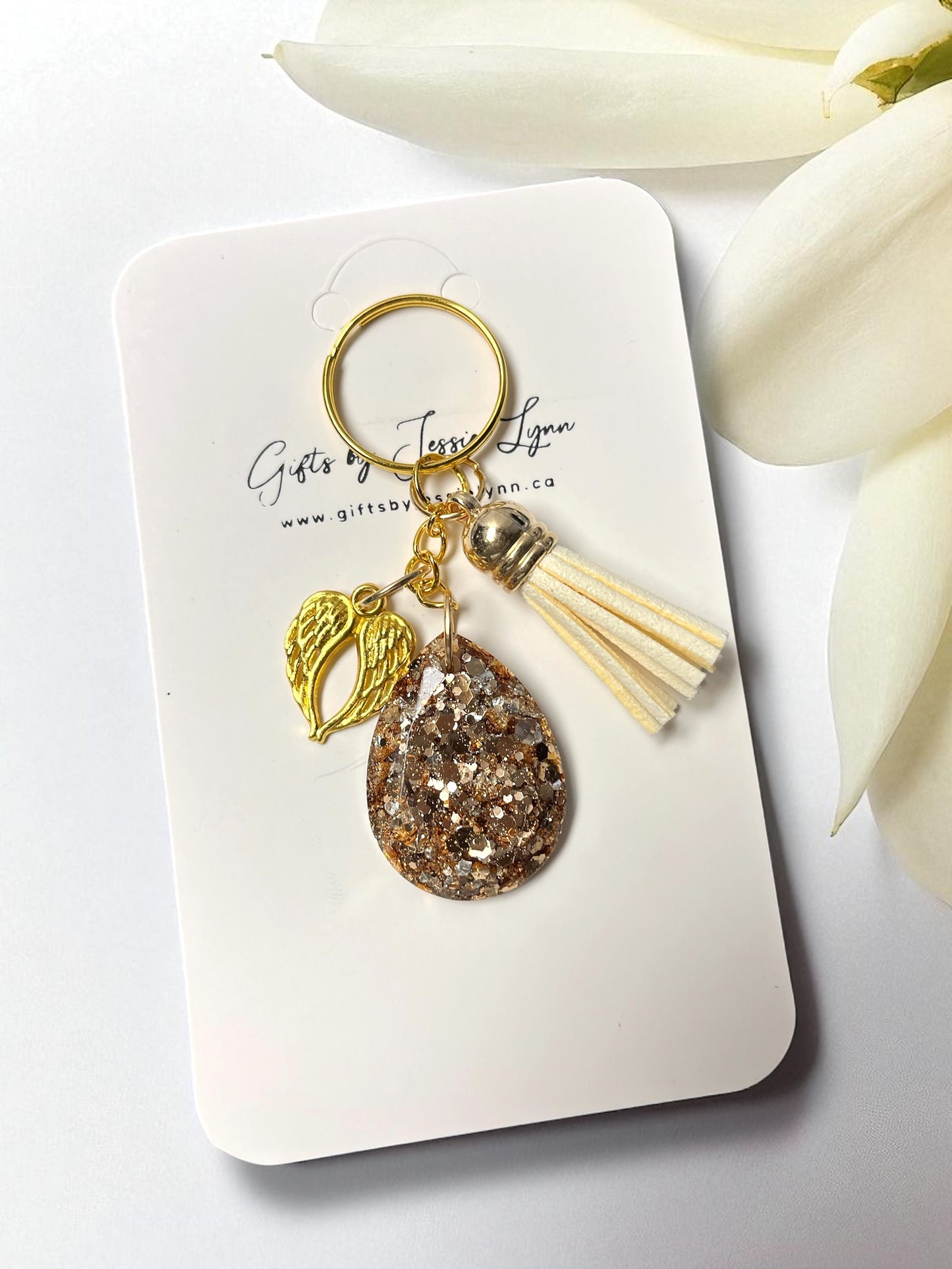 Keychain Handmade-Cafe Sparkle(angel wings)