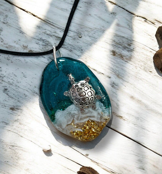 Pendant necklace-sea turtle
