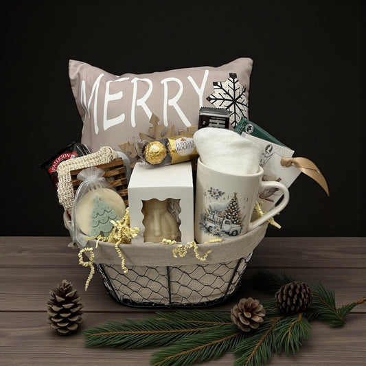 Christmas Gift Basket -Merry Bright