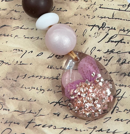 Gratitude Beads - gratitude is key pink