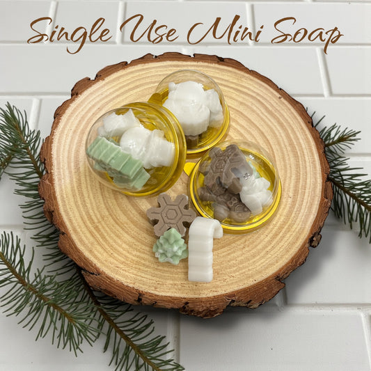 Single use Christmas shaped mini soap- Yule Tide Spice