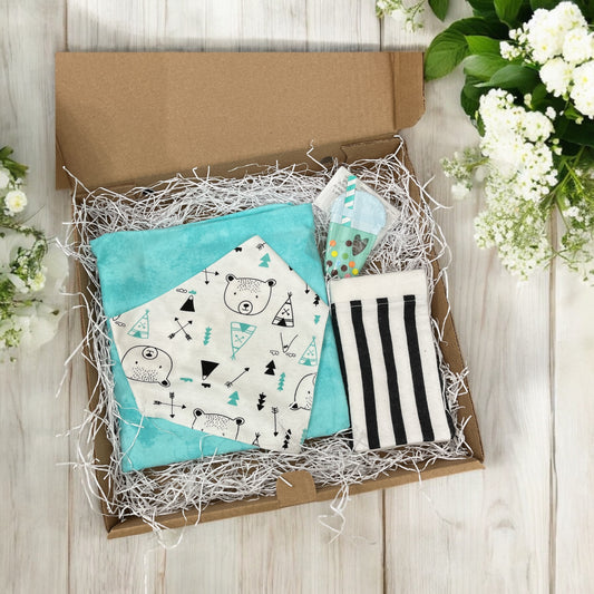 Boxed baby gift handmade ships in Ontario made in ontario