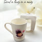 Mug- handmade - purple bird