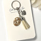 Keychain Handmade-Cafe Sparkle(silver small cream)