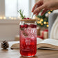 Iced coffee/drink tumbler- holiday spirit red