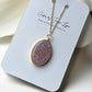 Handmade Necklace Pendant & Chain - Lavender & Gold