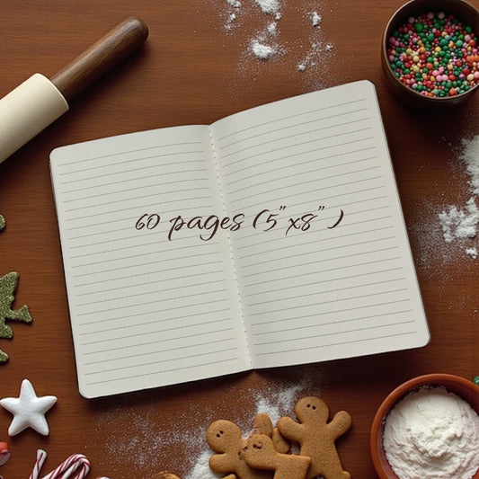 Recipes: Family Favorites, Fillable Book to Write Your Own Recipes - Pink Gingerbread House handmade in windsor Ontario 
