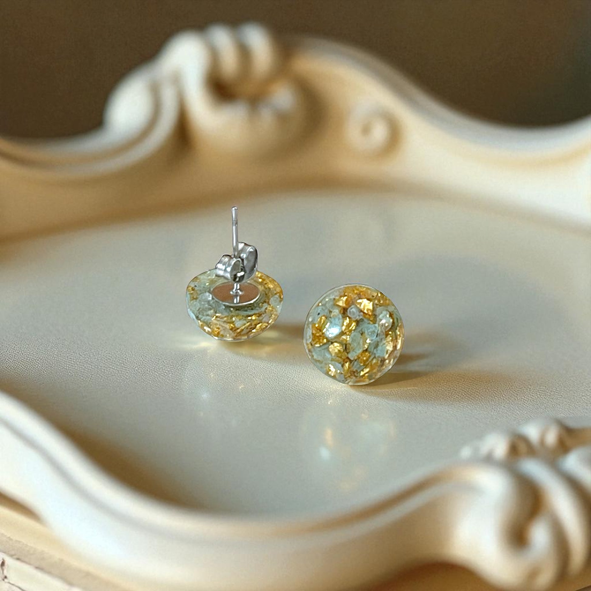 Handmade jewelry made in Canada handmade stud earrings handmade pendant necklace handmade ring resin jewelry unique jewelry unique gift one of a kind jewelry made in windsor Ontario 