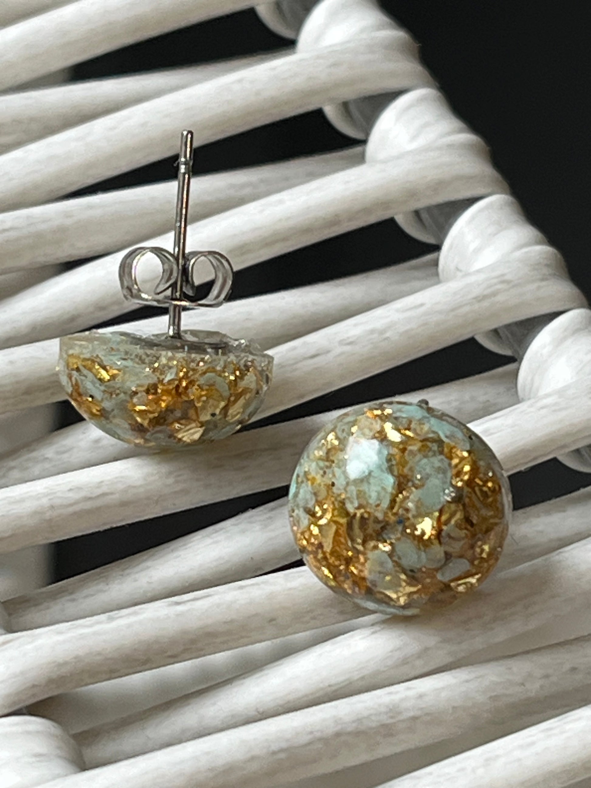 Handmade jewelry made in Canada handmade stud earrings handmade pendant necklace handmade ring resin jewelry unique jewelry unique gift one of a kind jewelry made in windsor Ontario 