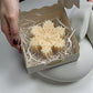 Snowflake Decorative Candle - Boxed-Vanilla Nog- 1pc -Cream