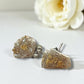 Druzy Stud Earrings- Golden