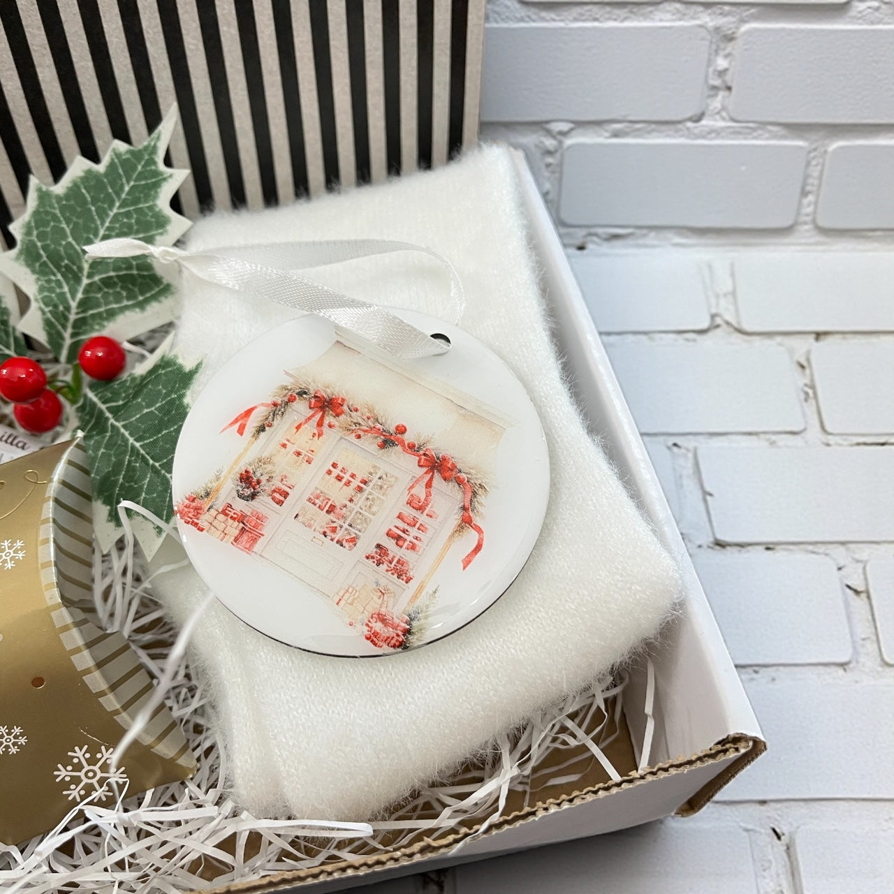 Christmas gift basket - holiday Joy - red holiday shop- vanilla nog