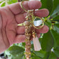 Keychain- Gemstone Luxury Keychain -Light Peach & Gold