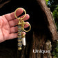 Keychain- Gemstone Luxury Keychain -made in Canada navy & gold