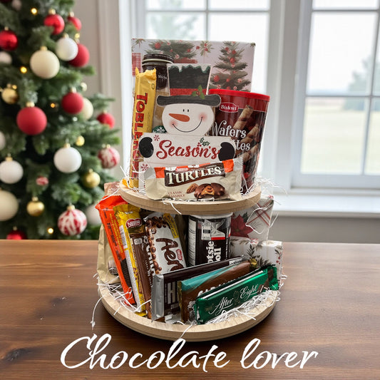 Choxolate lover basket - seasons greeting snowman