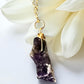 Amethyst Healing Gemstone Necklace with Pouch (Ship)