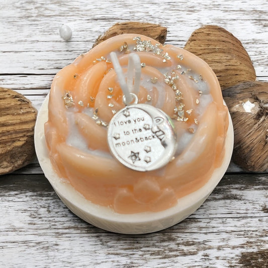 Candle flower- love you to the moon & back