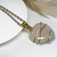 Druzy Resin Gemstone Necklace - Pale Rose Quartz Heart (ship)