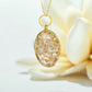 Druzy Gemstone Necklace - golden mocha