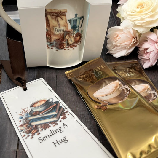 Gift set-sending a hug coffee teal