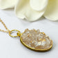 Druzy Gemstone Necklace - golden mocha