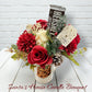 Santa’s House candle bouquet - snowy pine