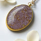 Handmade Necklace Pendant & Chain - Lavender & Gold