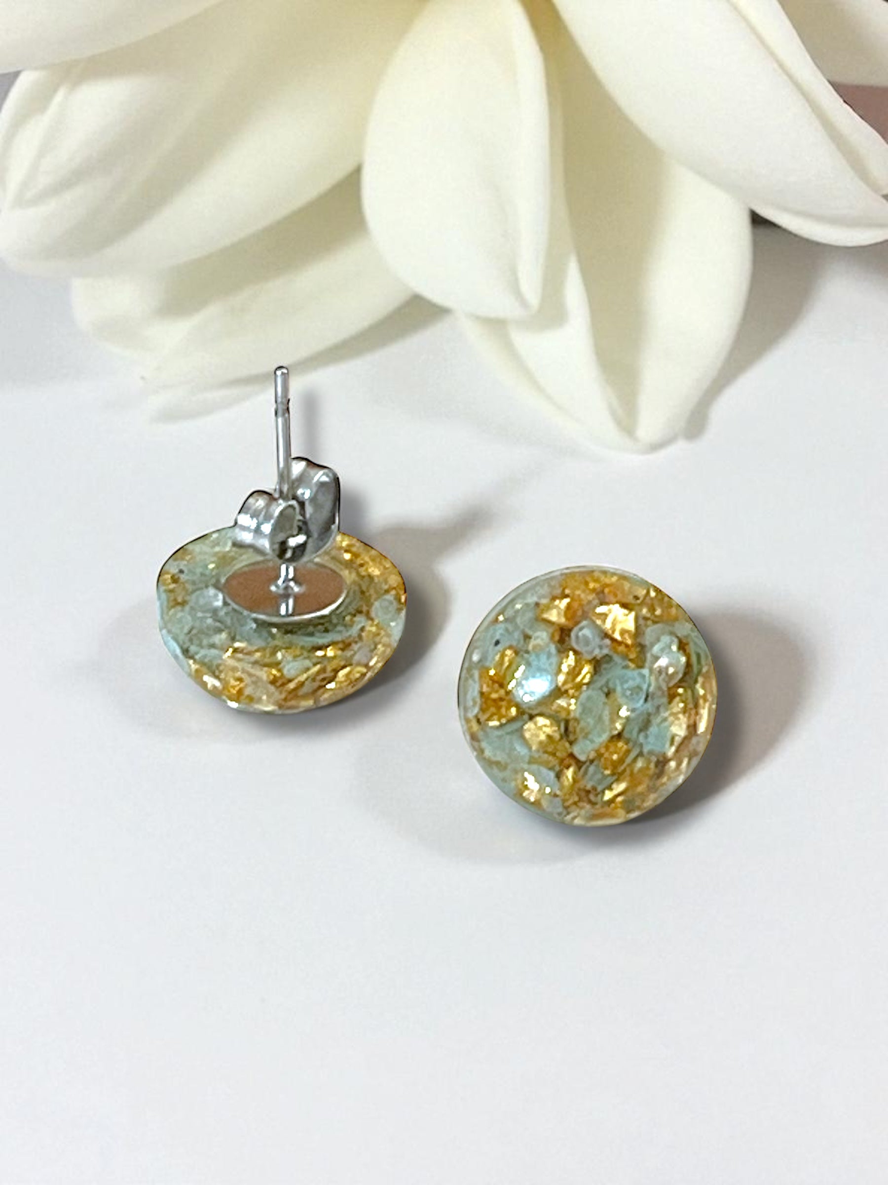 Handmade jewelry made in Canada handmade stud earrings handmade pendant necklace handmade ring resin jewelry unique jewelry unique gift one of a kind jewelry made in windsor Ontario 