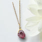 Druzy Resin Gemstone Necklace - Cherry (ship)