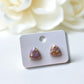 Handmade Stud Earrings- Lavender & Gold (triangular jewel cut 10mm)