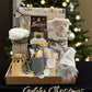 Golden Christmas Gift Basket